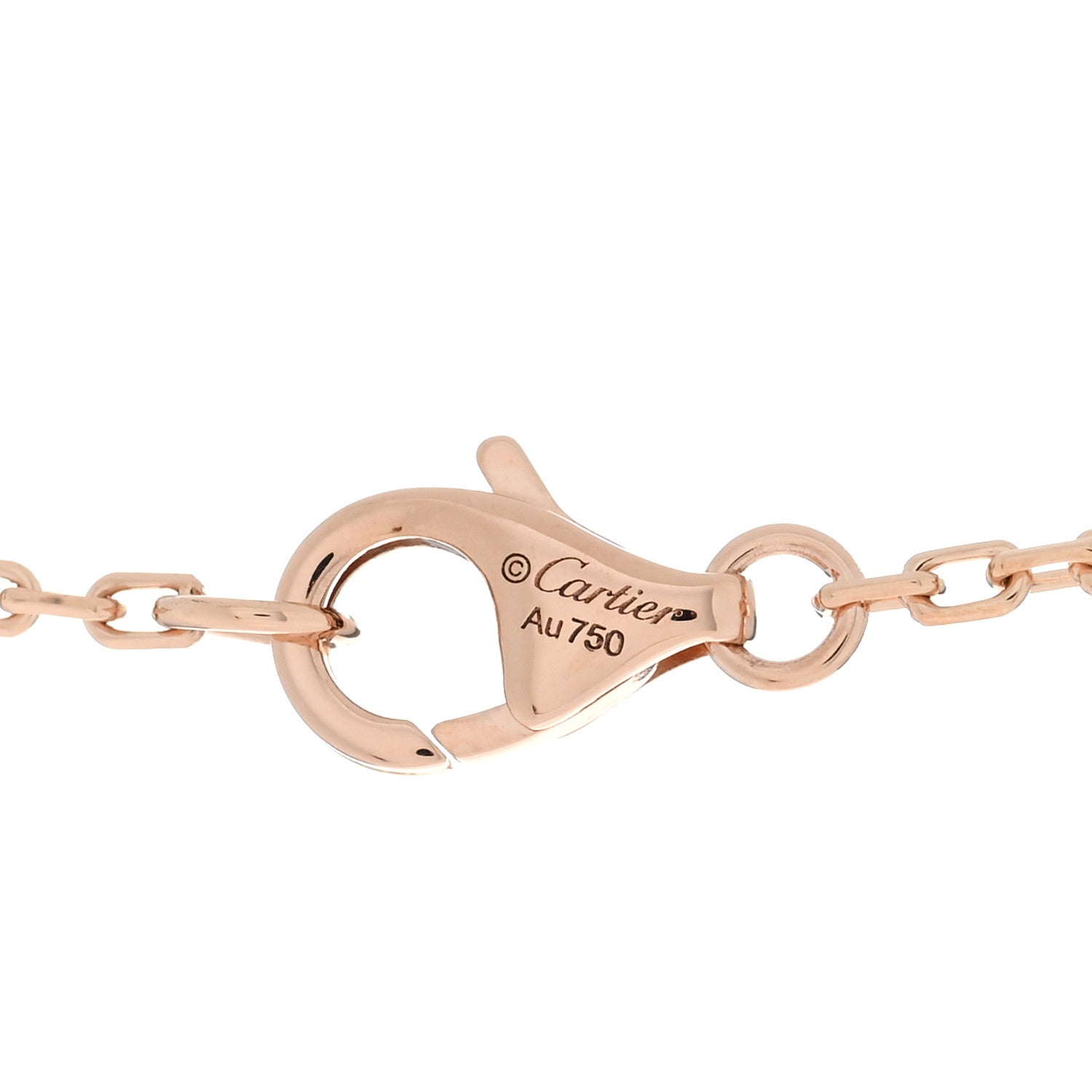 Cartier 18K Pink Gold Diamond Interlocking LOVE Paved Necklace 4 of 5