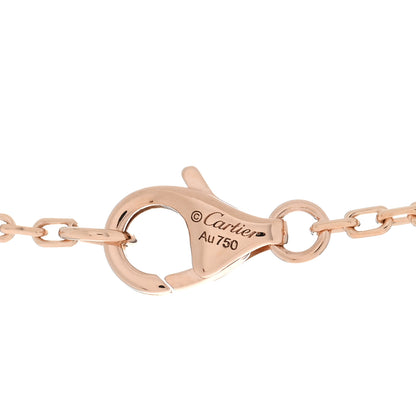 Cartier 18K Pink Gold Diamond Interlocking LOVE Paved Necklace 4 of 5