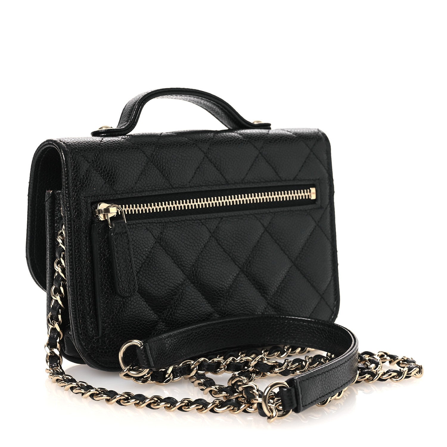 Chanel Caviar Quilted Business Affinity Clutch With Chain Black 3 of 13