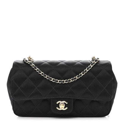 Chanel Satin Quilted Mini Rectangular Flap Black 1 of 11