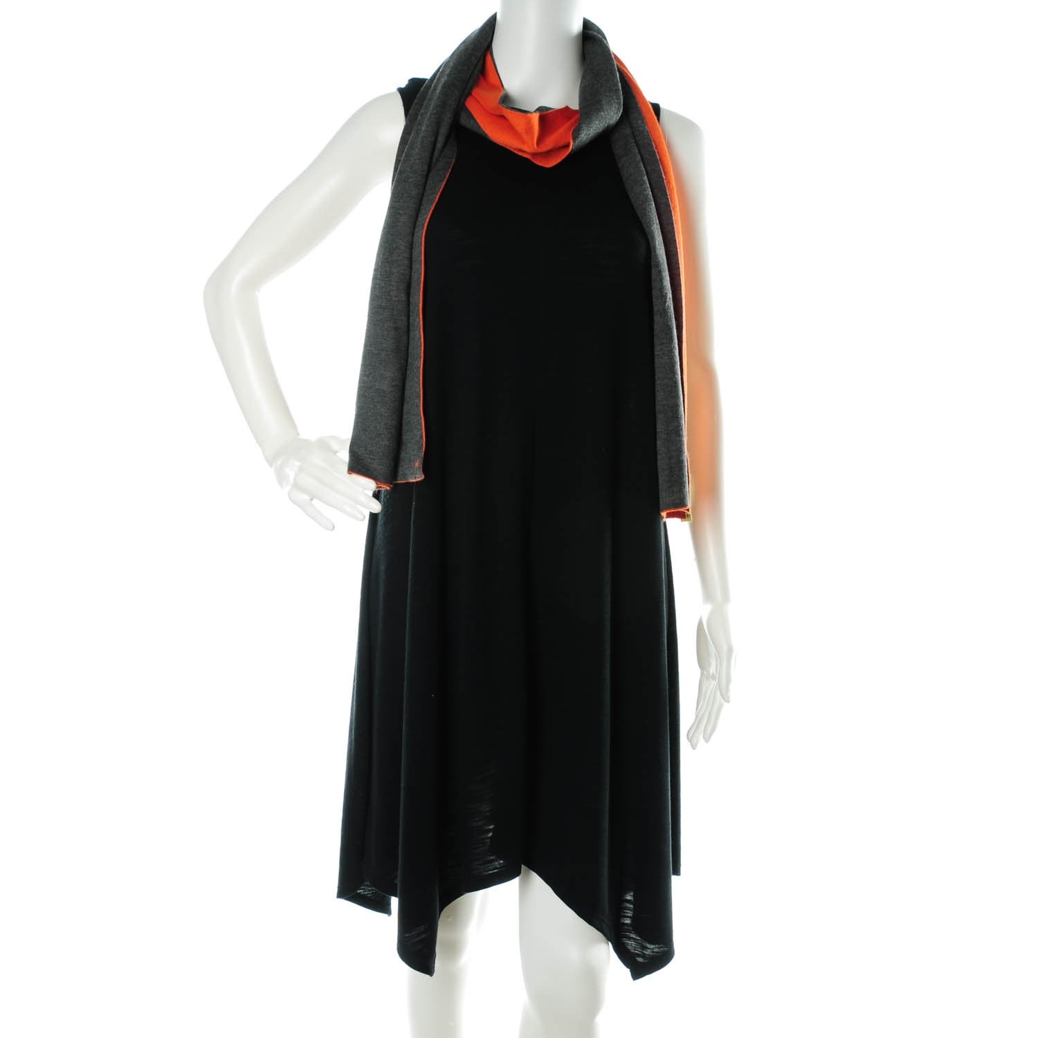 Hermes Cashmere Silk Aller Retour Scarf Orange Flannelle 2 of 5