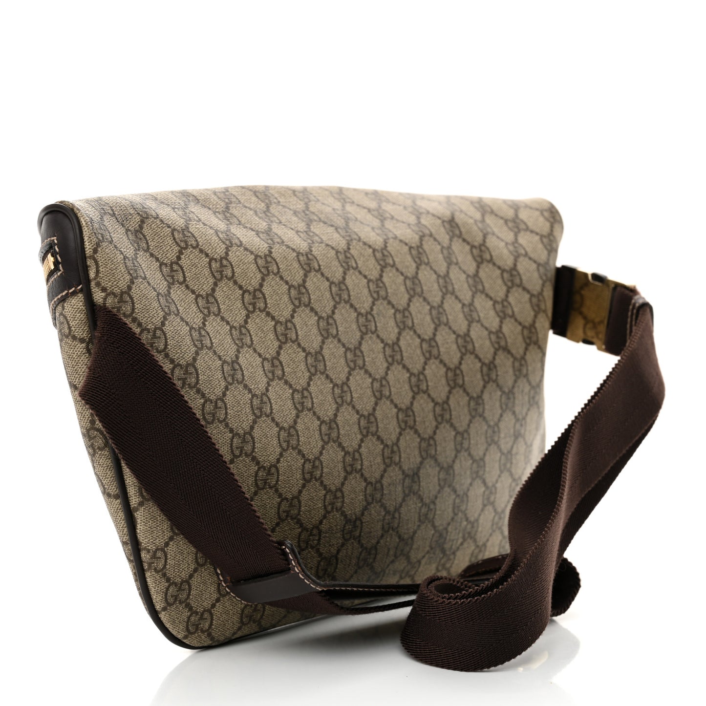 GG Supreme Monogram Belt Bag Dark Brown