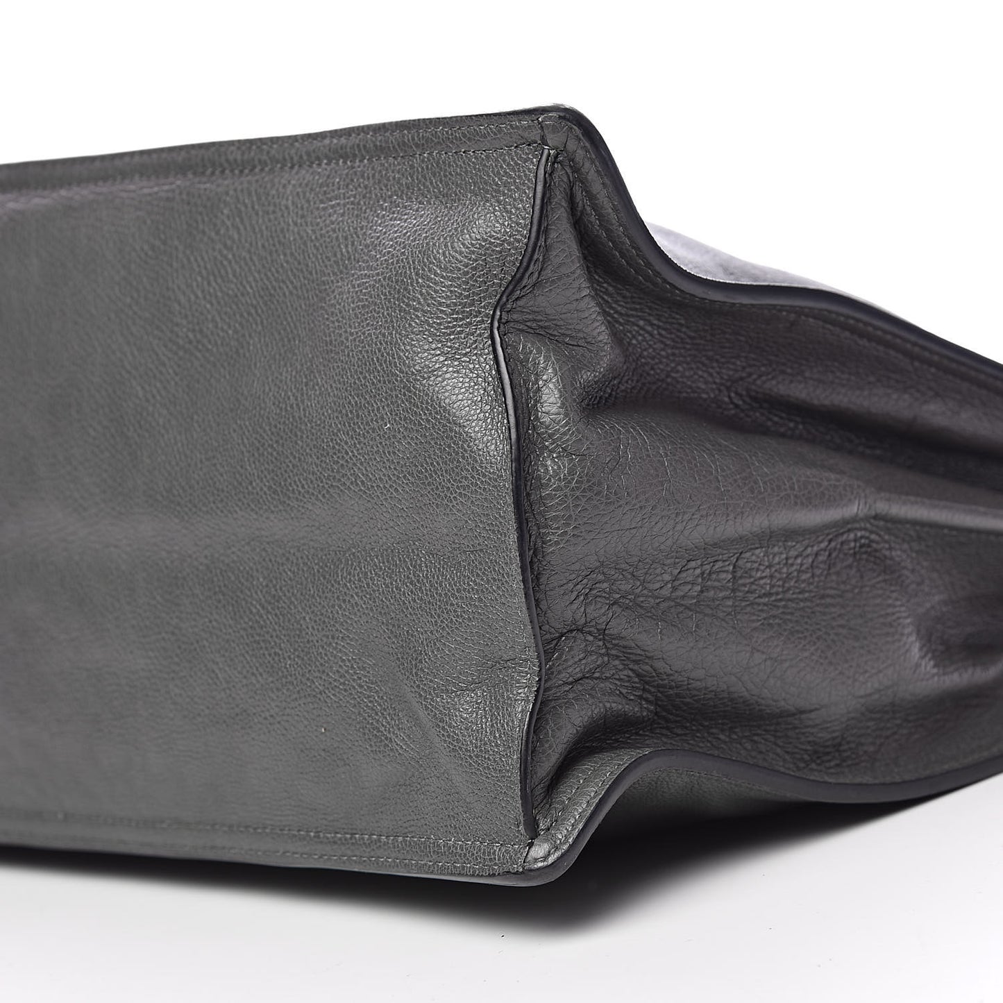 Glace Calfskin Etiquette Shopping Bag Marine Astrale