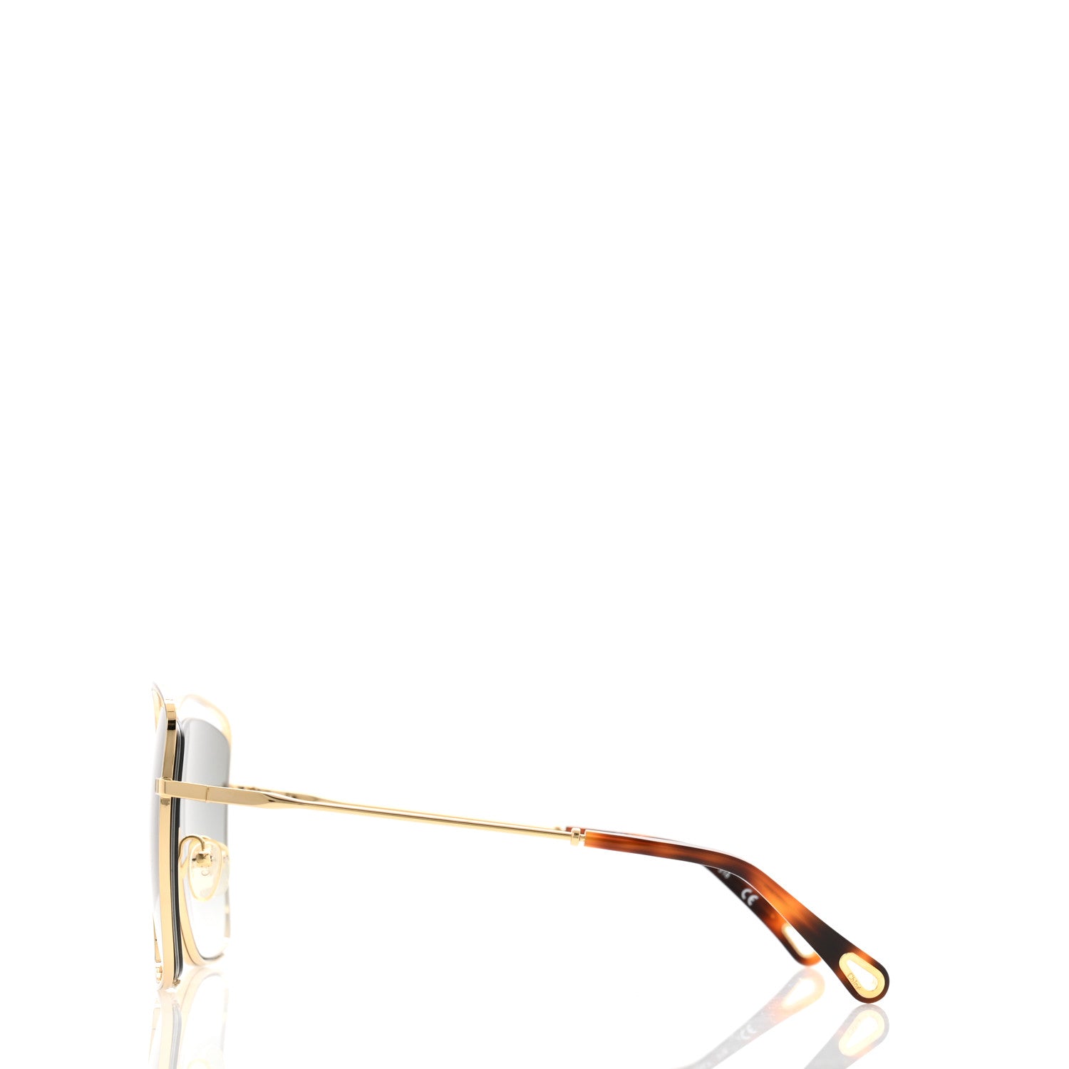 Chloe Poppy Cutout Square Sunglasses CE133S Gold Brown 3 of 7