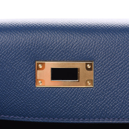 Hermes Epsom Kelly Sellier 28 Bleu De Malte 14 of 36