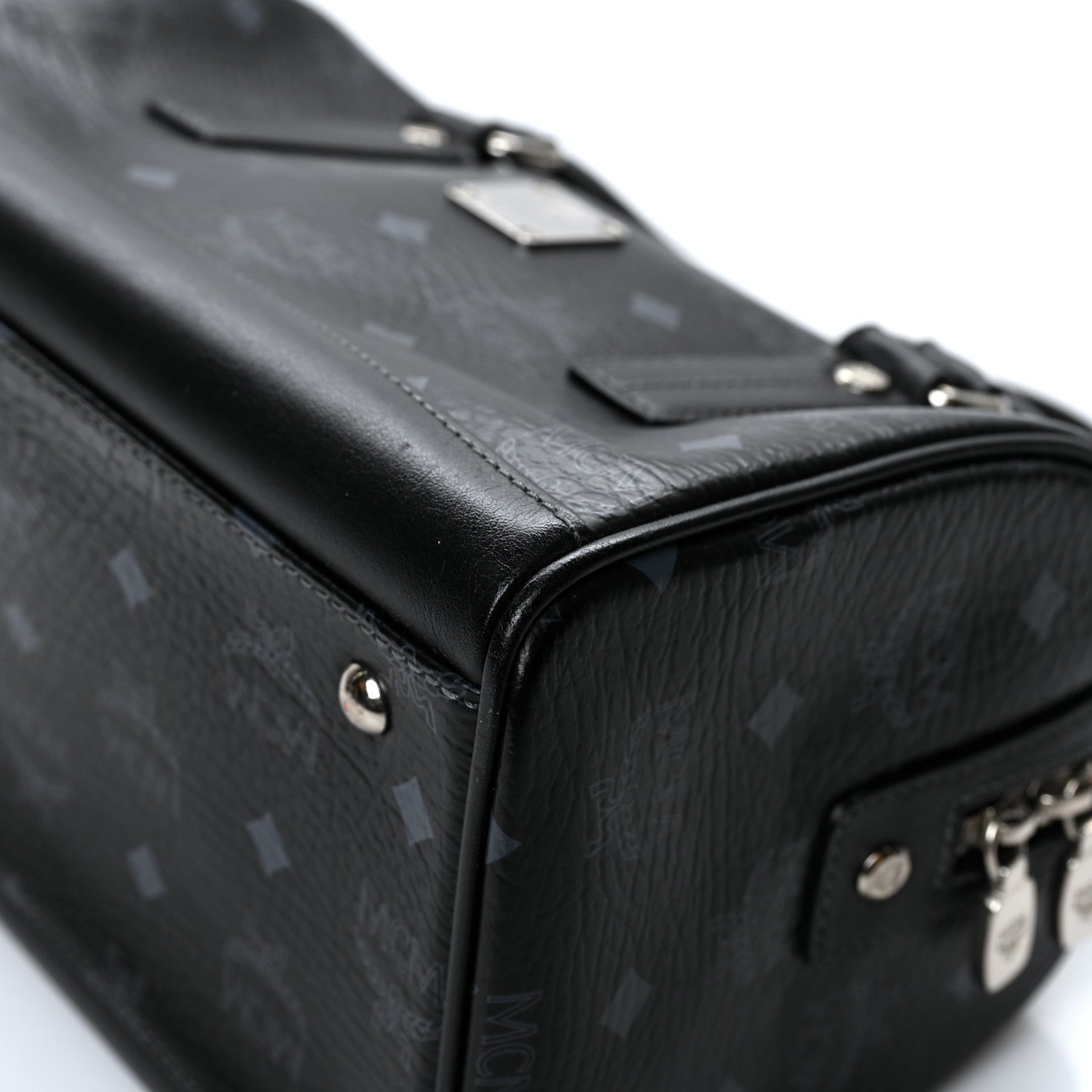 MCM Visetos Small Boston Bag Black 12 of 14