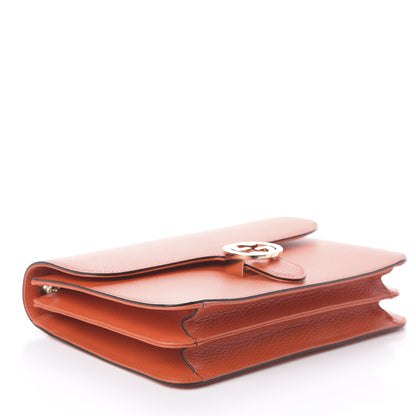 Gucci Dollar Calfskin Interlocking G Shoulder Bag Sun Orange 3 of 8