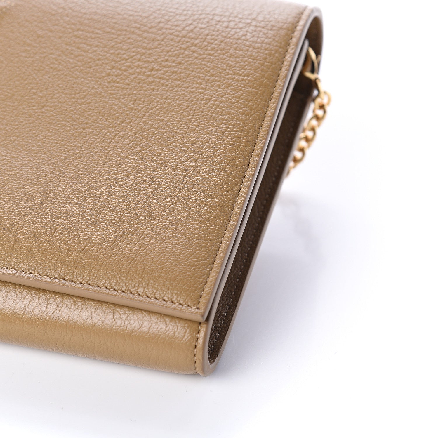 Saint Laurent Calfskin Belle de Jour Chain Clutch Beige 8 of 8