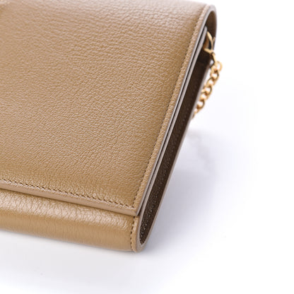 Saint Laurent Calfskin Belle de Jour Chain Clutch Beige 8 of 8