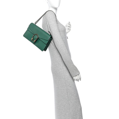 Gucci Dollar Calfskin Crystal Small Dionysus Shoulder Bag Emerald 2 of 10
