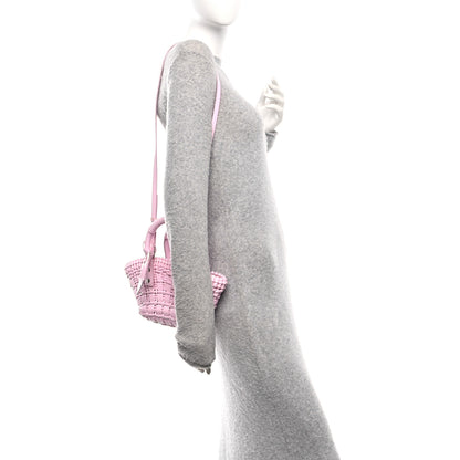 Balenciaga Faux Calfskin Braided Varnished XXS Bistro Basket Candy Pink 2 of 10