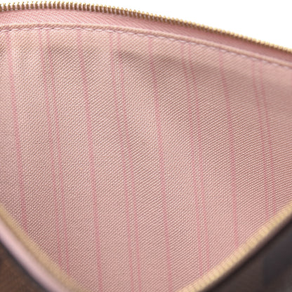 Louis Vuitton Damier Ebene Neverfull MM GM Pochette Rose Ballerine 8 of 9