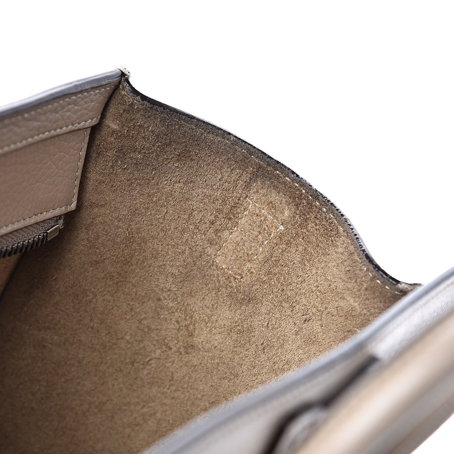 Drummed Calfskin Nano Luggage Dune