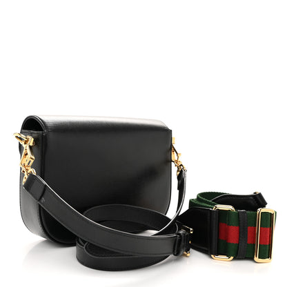 Gucci Azalea Calfskin Web Mini Horsebit 1955 Shoulder Bag Black 3 of 14