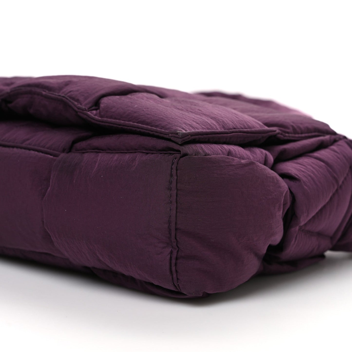 Nylon Intrecciato Padded Tech Cassette Bag Purple