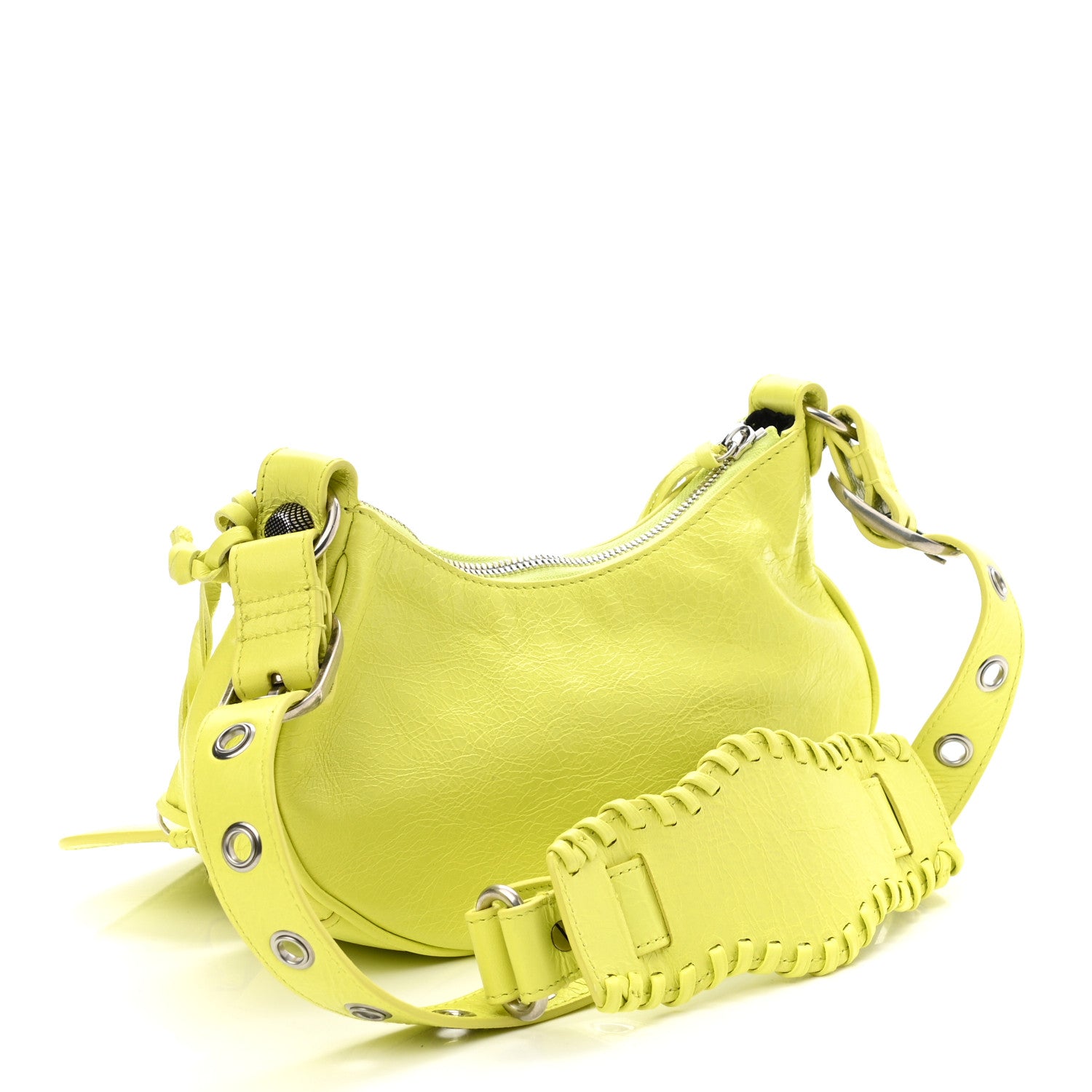 Balenciaga Agneau Arena Le Cagole Shoulder Bag XS Lime 2 of 10