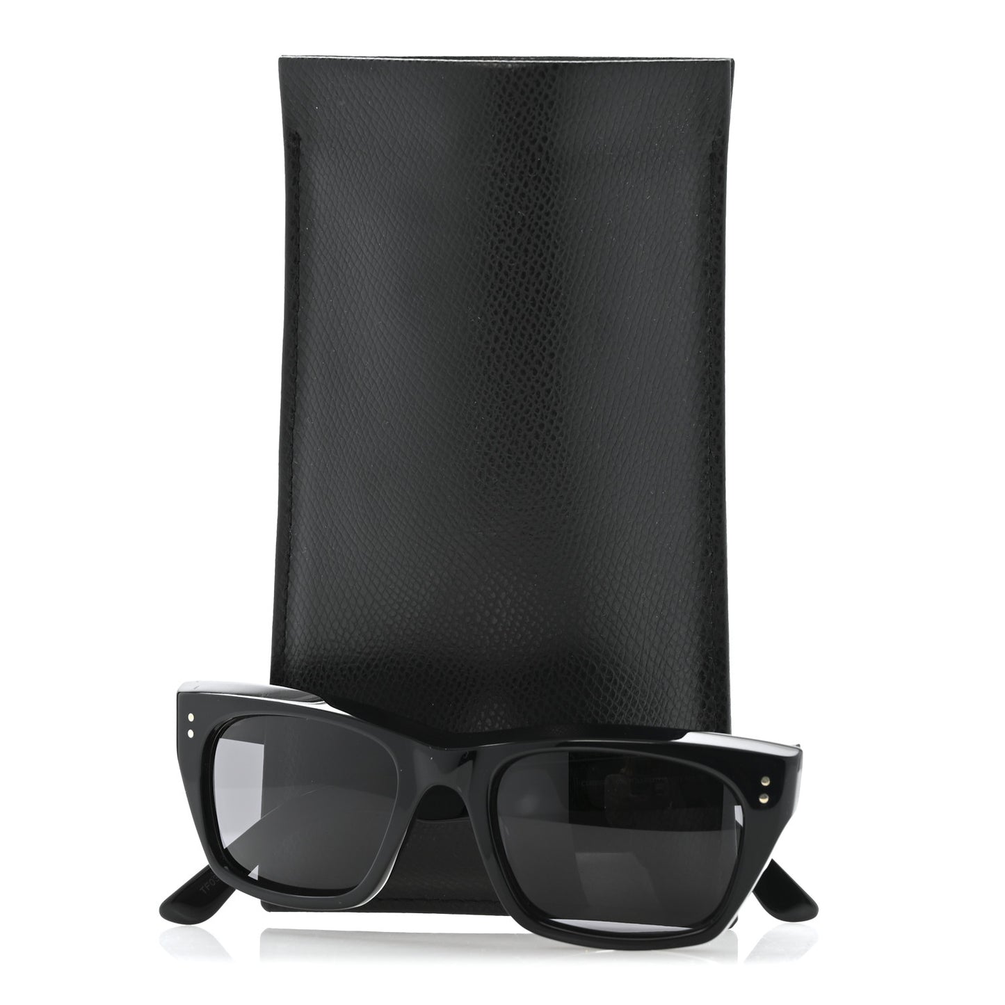Acetate Polarized Rectangular Sunglasses CL40060I Black
