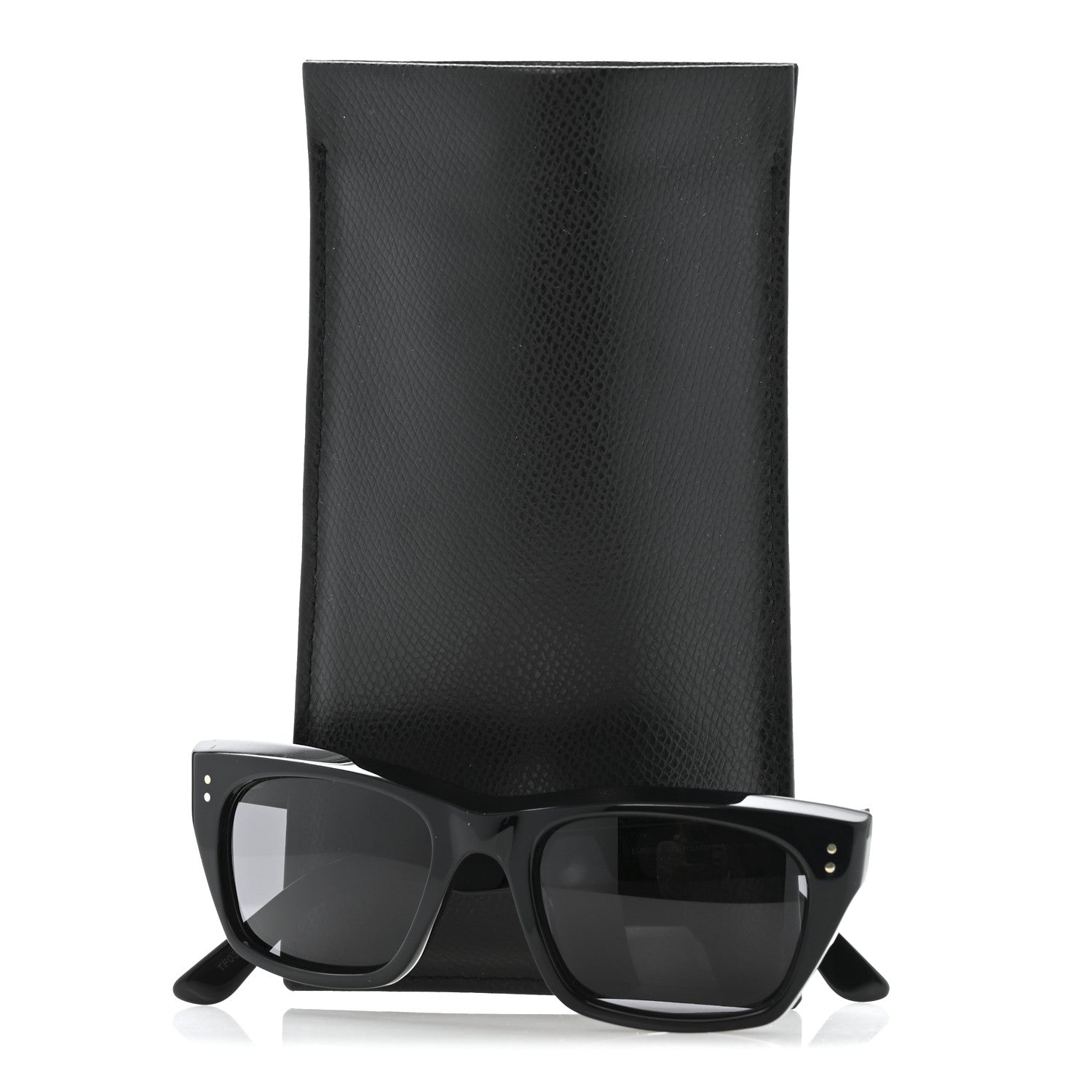 Celine Acetate Polarized Rectangular Sunglasses CL40060I Black 7 of 7