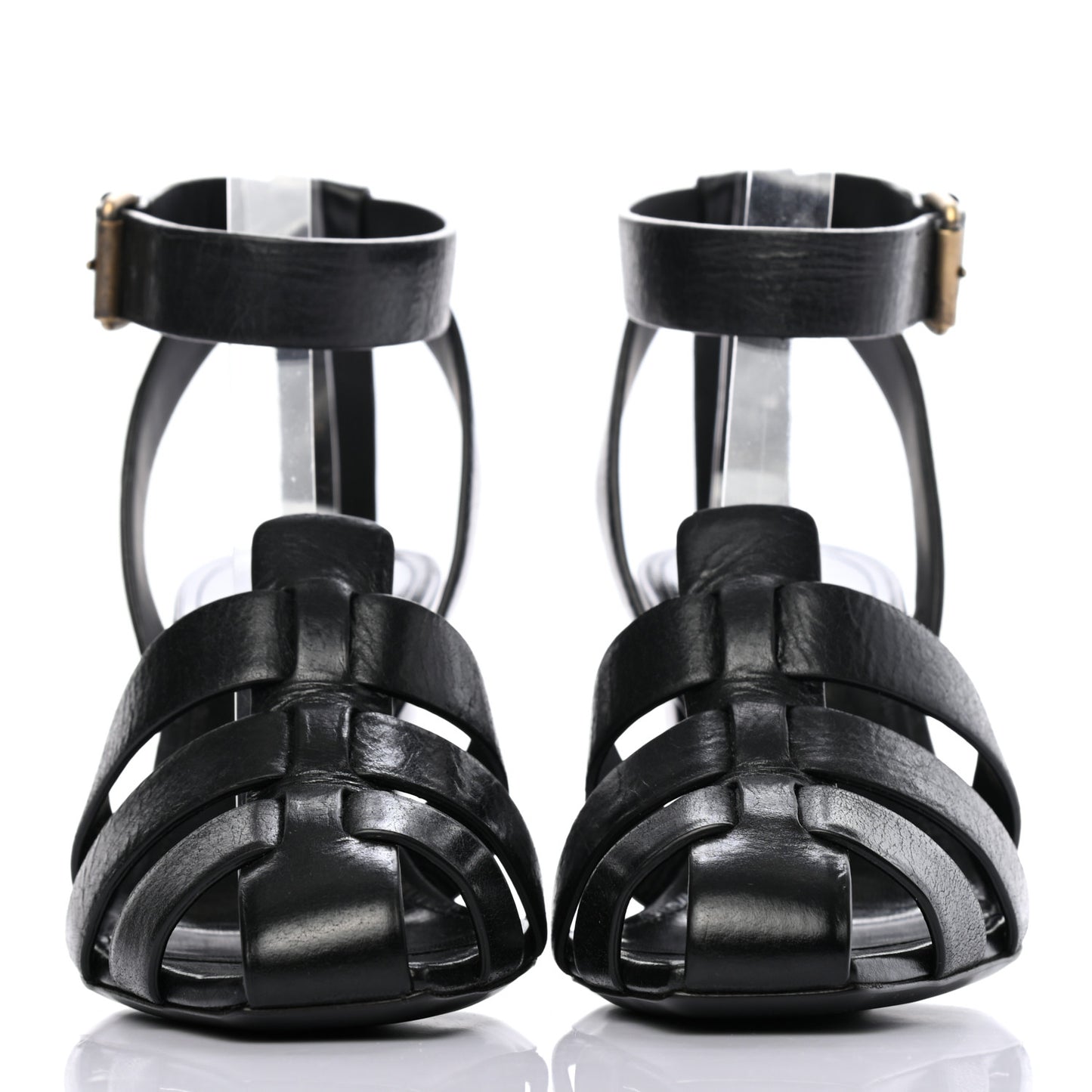 Calfskin Oak Sandals 36 Black
