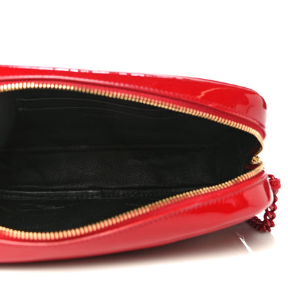 Saint Laurent Patent Calfskin Matelasse Monogram Mini Lou Camera Bag Eros Red 5 of 10