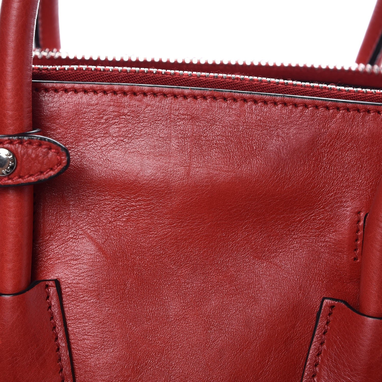 Prada Glace Calf Small Twin Pocket Tote Fuoco 13 of 13