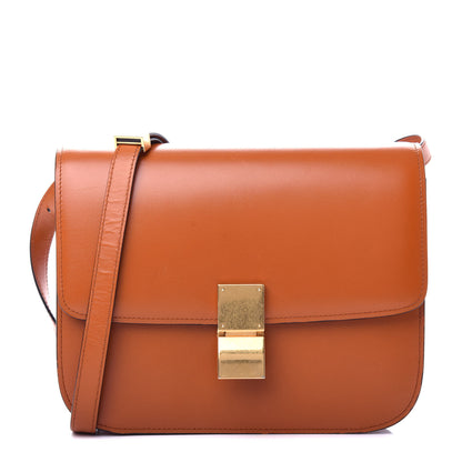 Celine Box Calfskin Medium Classic Box Flap Bag Chestnut 1 of 11