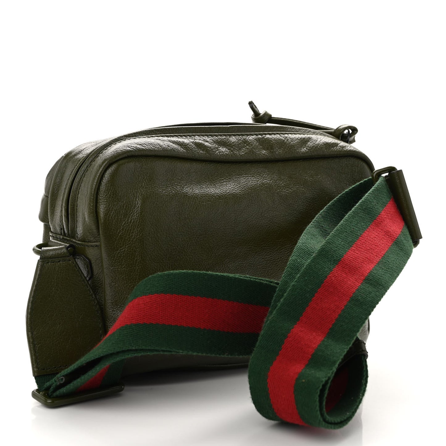 Piuma Lux Energy Web Monochrome Double G Crossbody Bag Military Wood