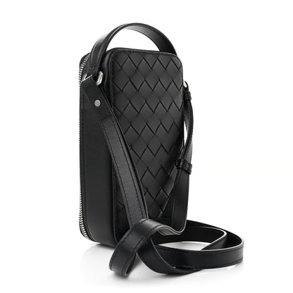 Bottega Veneta Nappa Intrecciato Getaway Phone Pouch Black 3 of 9