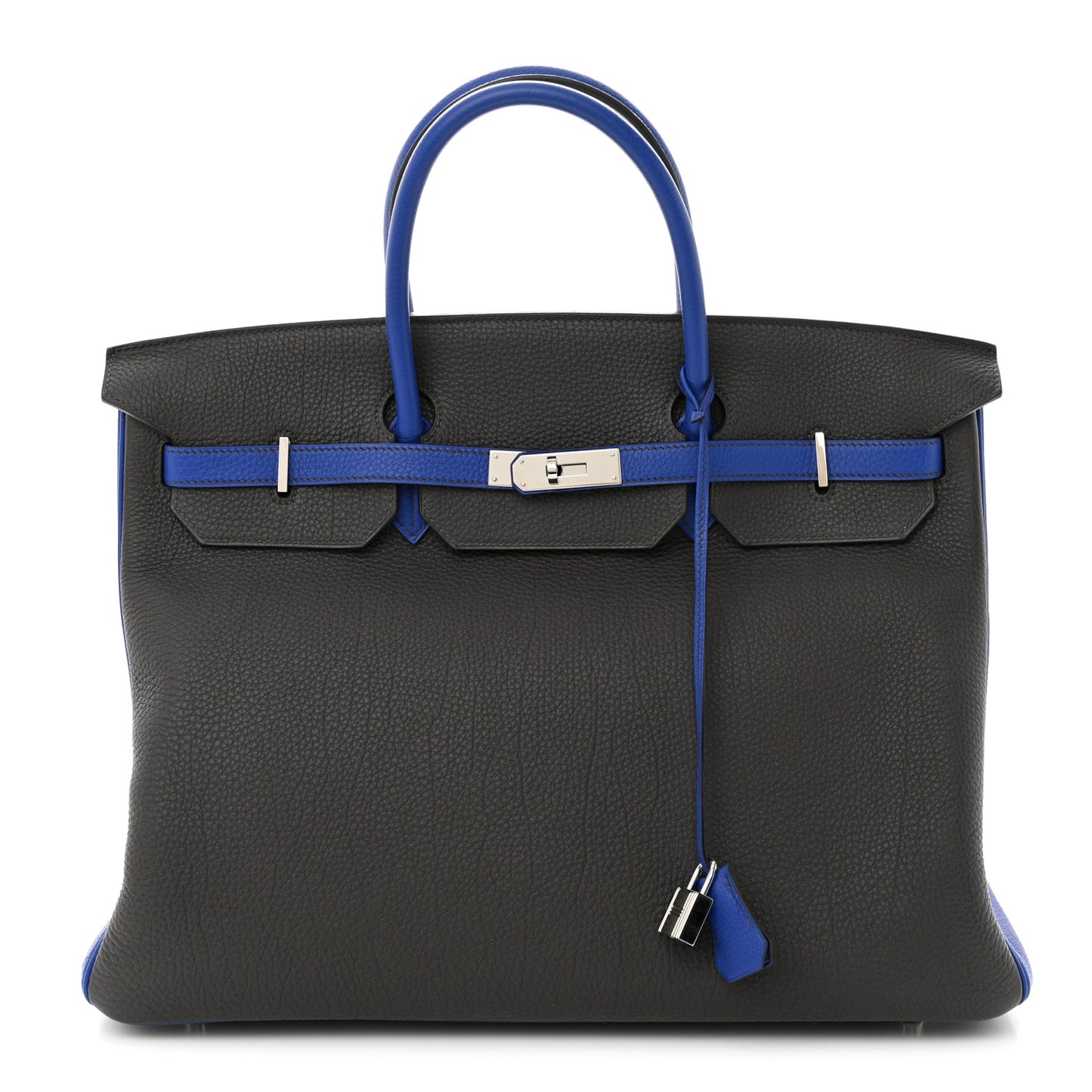 Togo Horseshoe Birkin 40 Etain Bleu Electrique