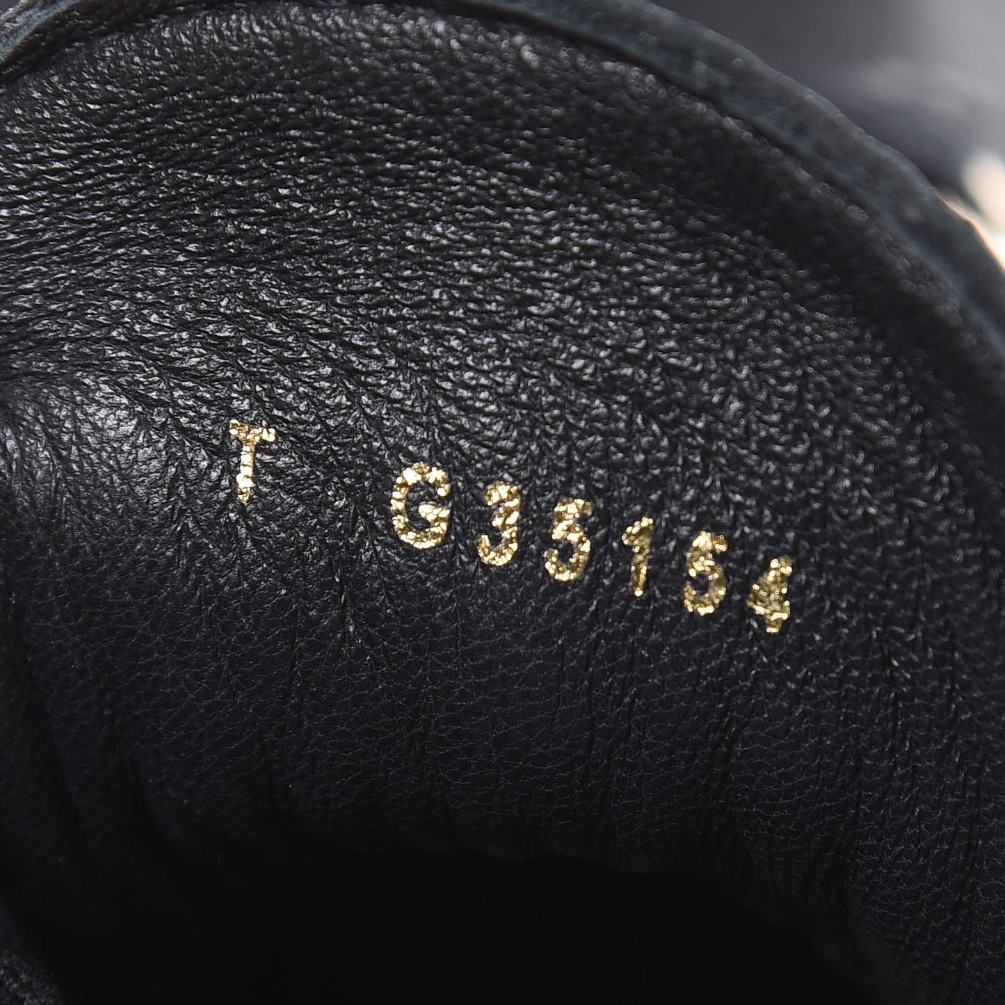 Calfskin Pearl Combat Ankle Boots 37 Black