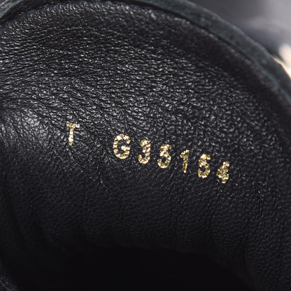 Chanel Calfskin Pearl Combat Ankle Boots 37 Black 7 of 8