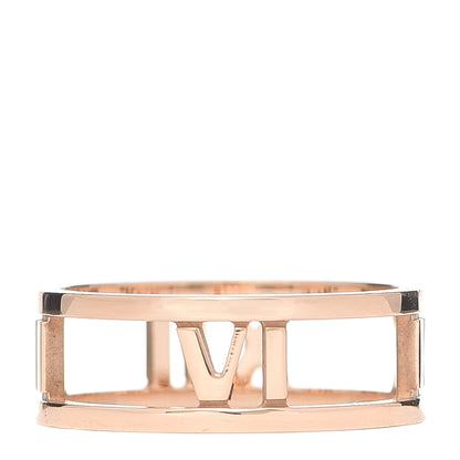 Tiffany 18K Rose Gold Atlas Open Ring 55 7.25 1 of 4