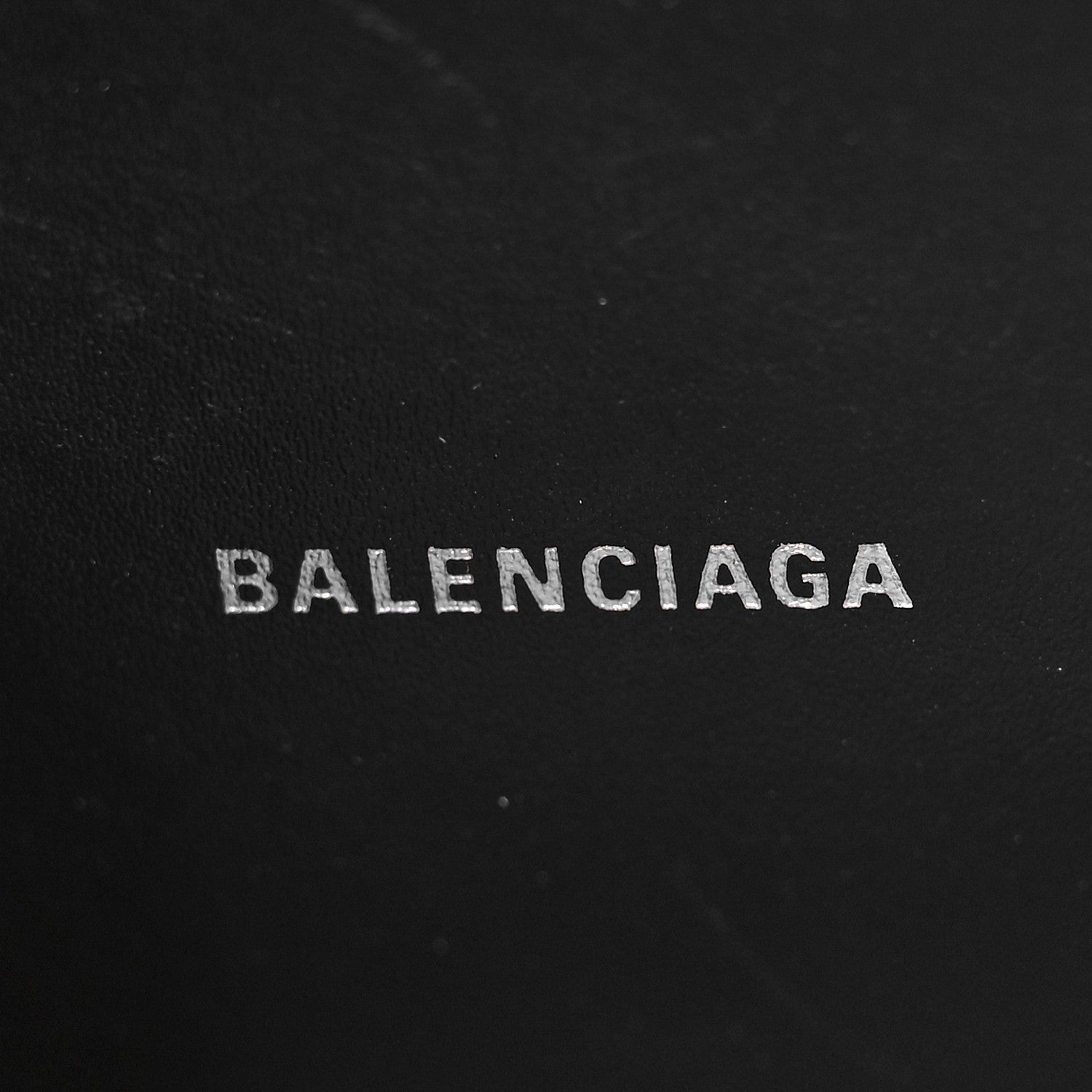 Balenciaga Calfskin Diagonal Allover Logo Print XS Everyday Camera Bag Black White 6 of 9
