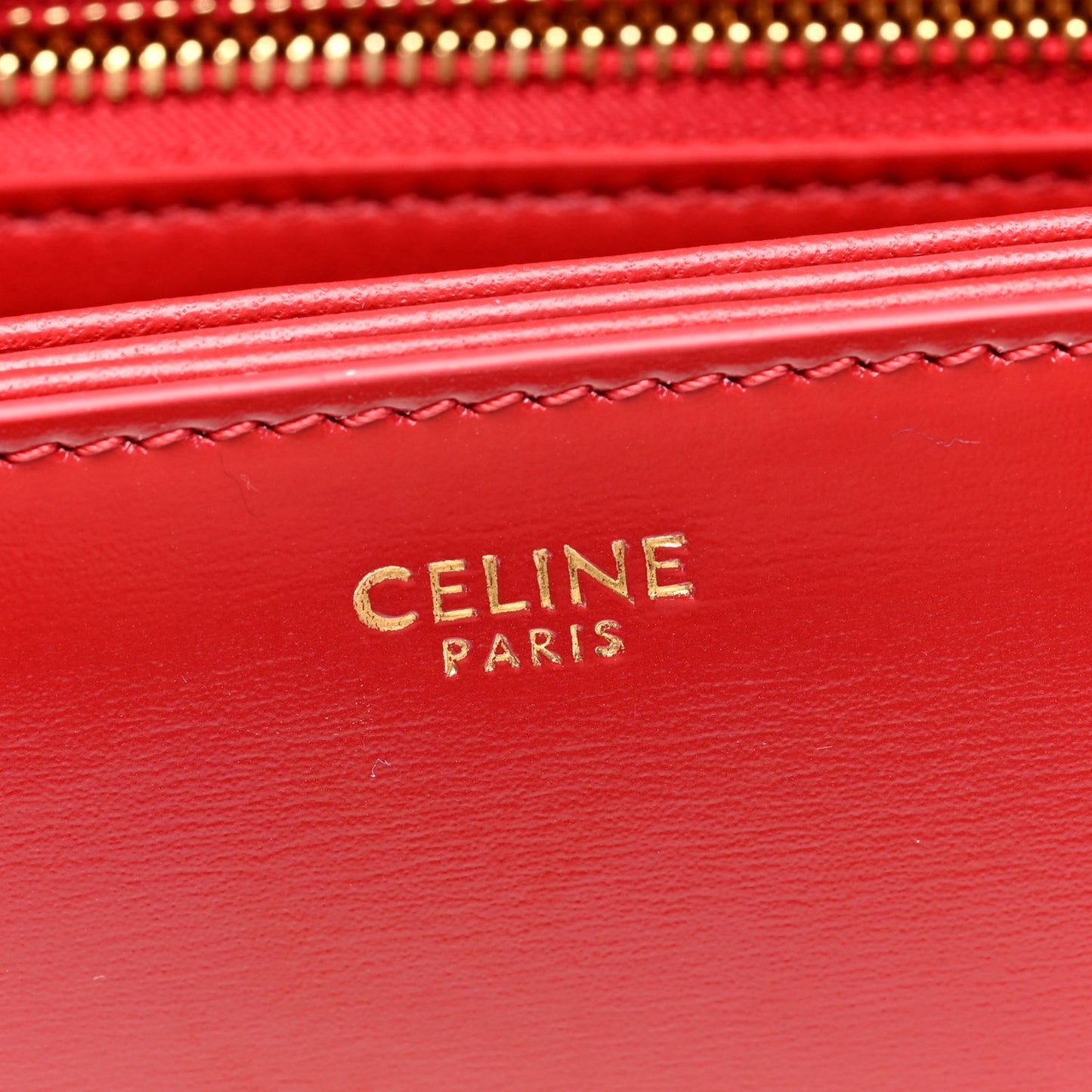 Shiny Calfskin Teen Triomphe Red