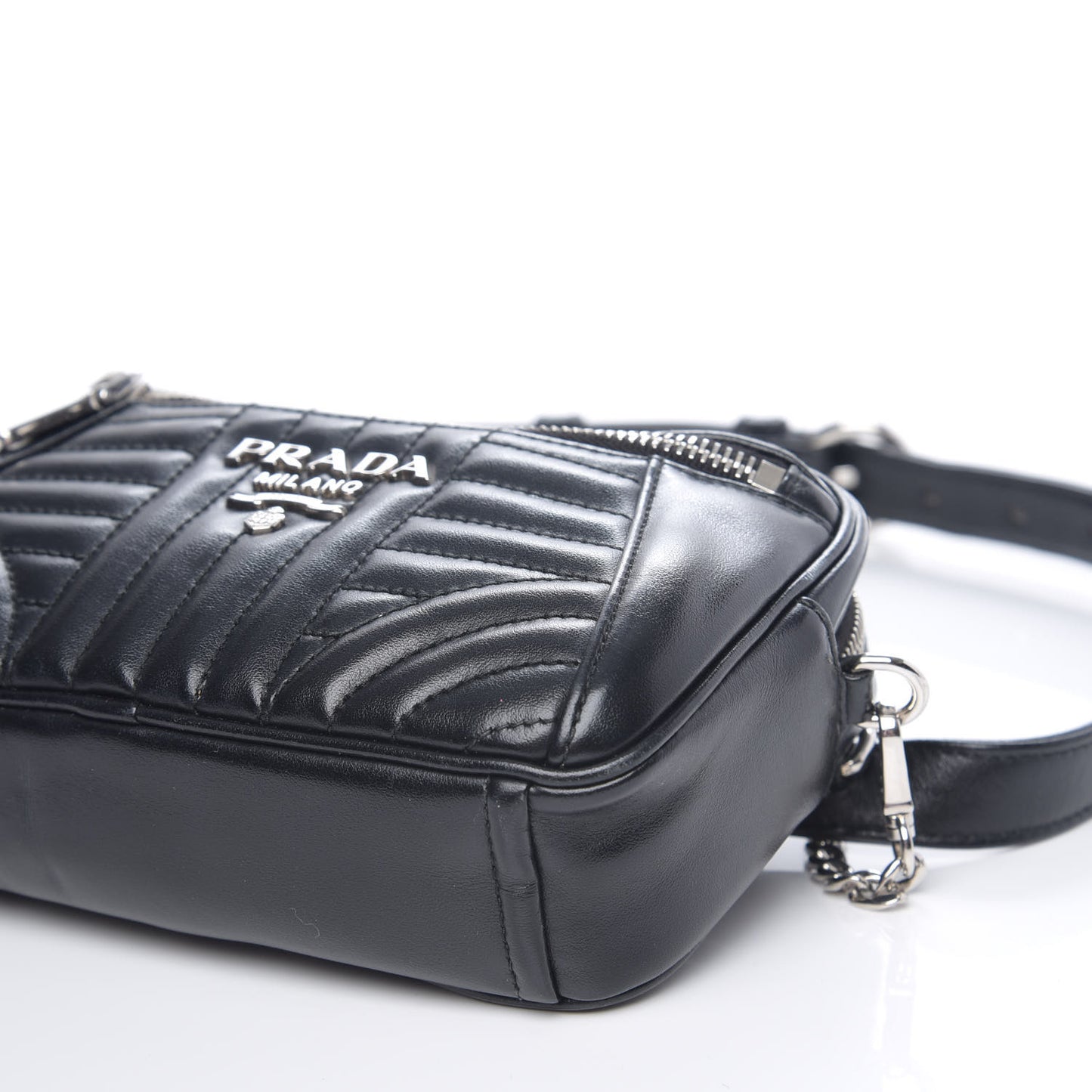 Soft Calfskin Impunture Diagramme Belt Bag Black