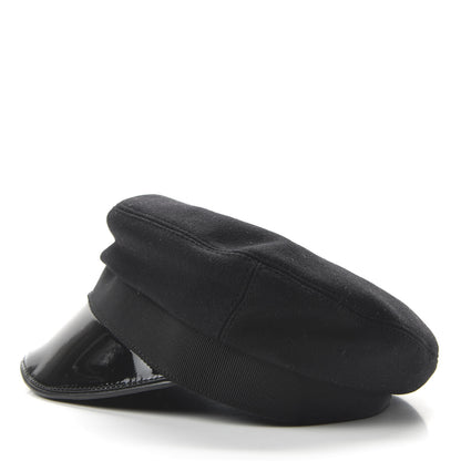 Gucci Patent Felt Newsboy Hat S Black 6 of 7