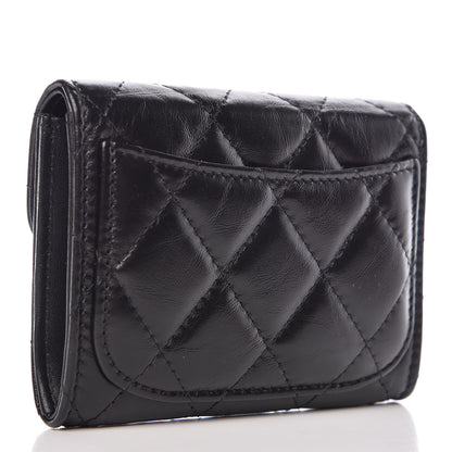 Chanel Aged Calfskin Quilted Reissue Flap Card Holder Wallet So Black 3 of 9