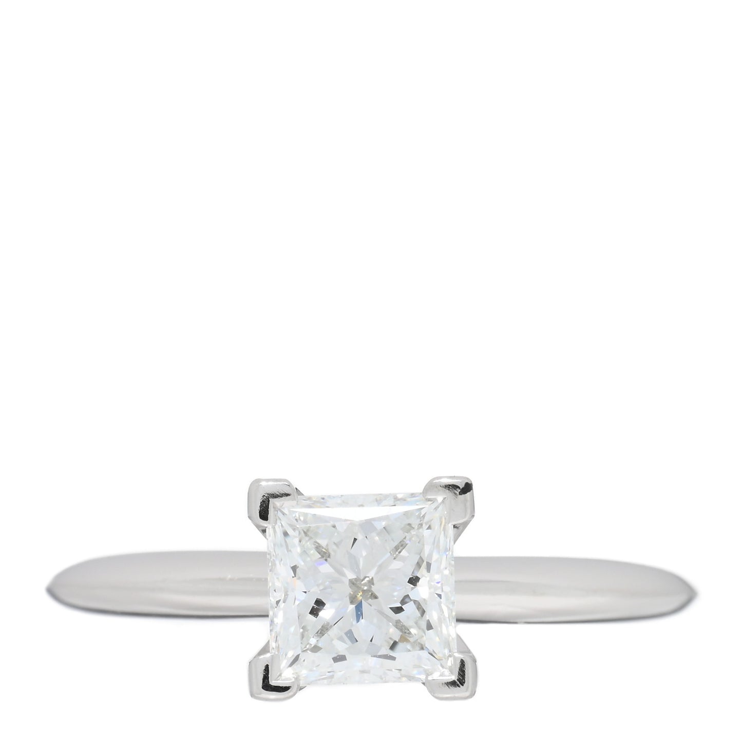 Platinum Diamond 1.05ct Princess Solitaire Engagement Ring 50 5.5