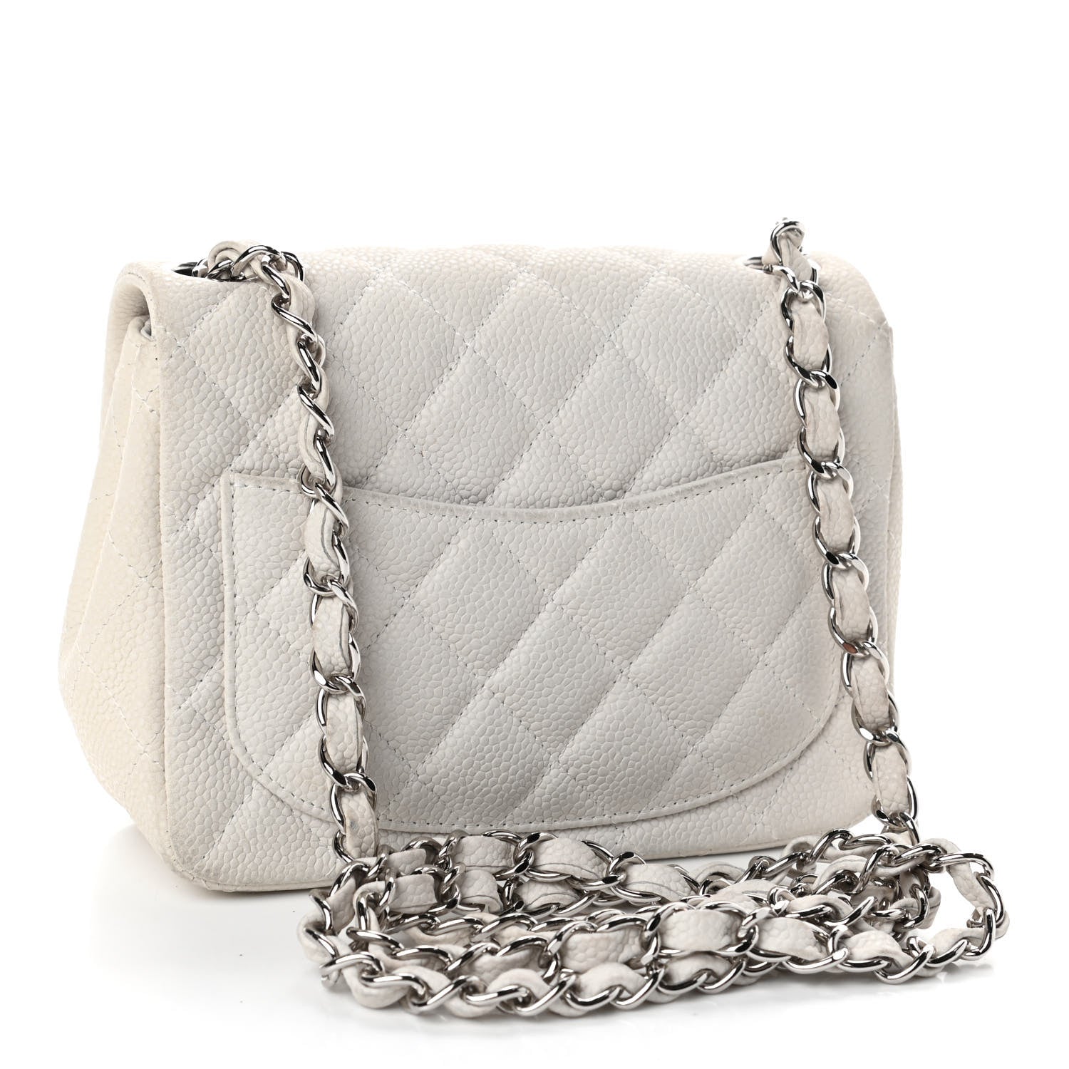 Chanel Caviar Quilted Mini Square Flap White 2 of 14