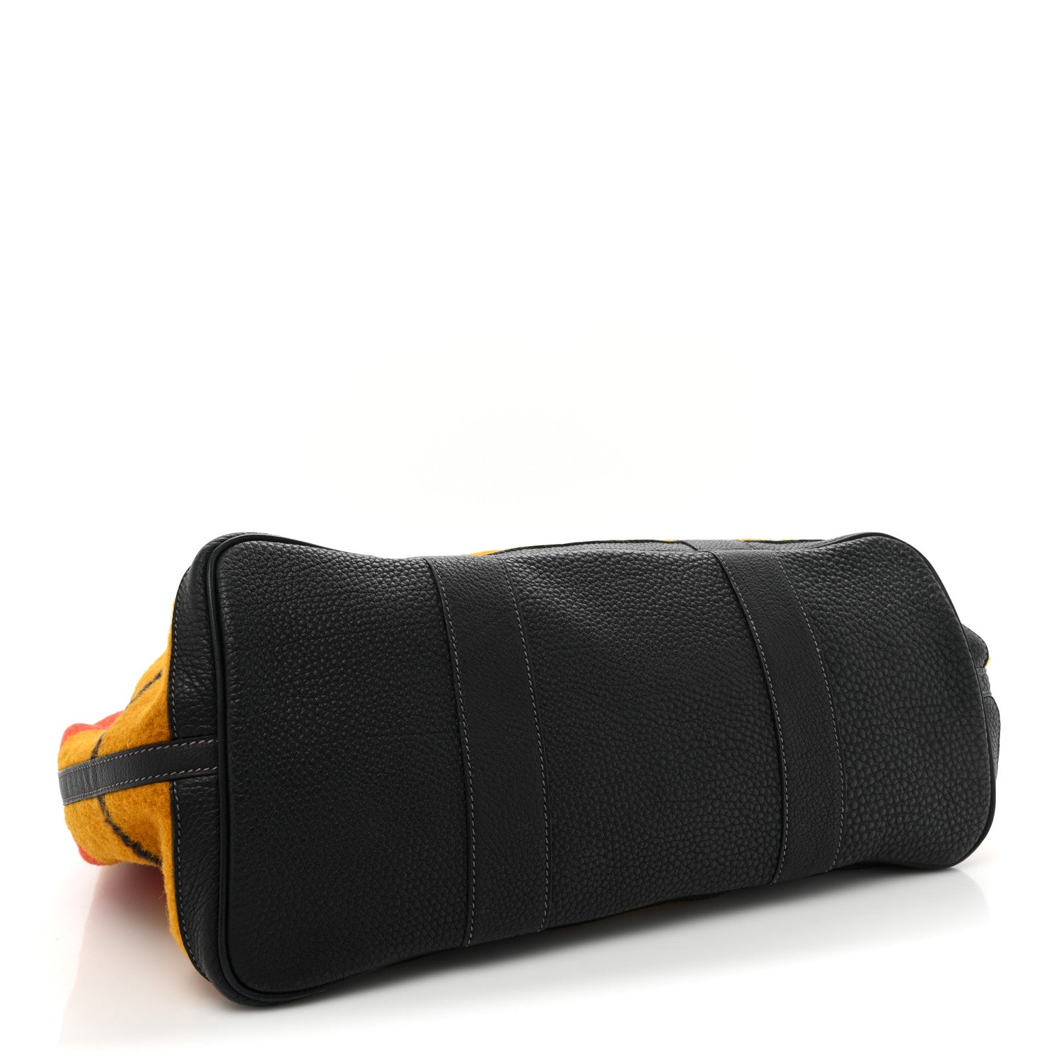 Hermes Wool Rocabar Garden Party Tote 36 MM Orange Black 4 of 13