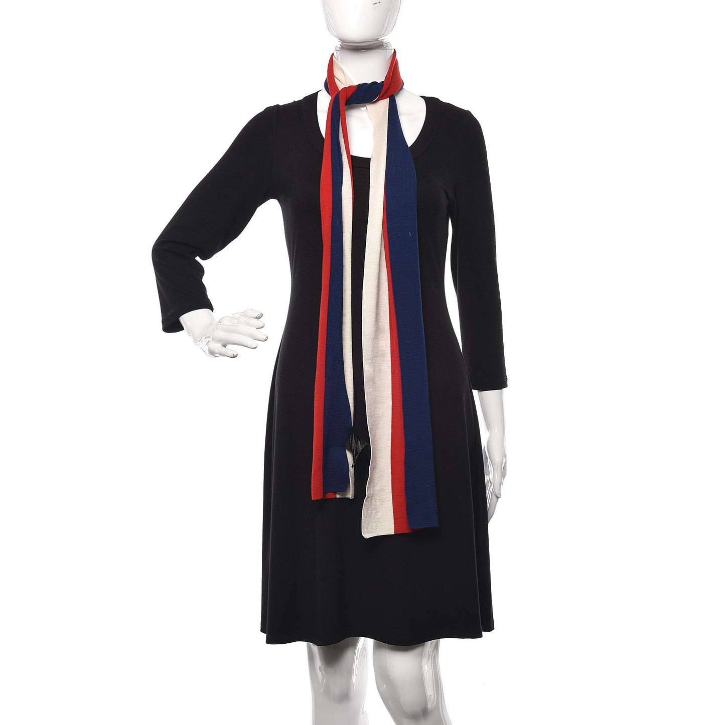 Wool Web Scarf Blue
