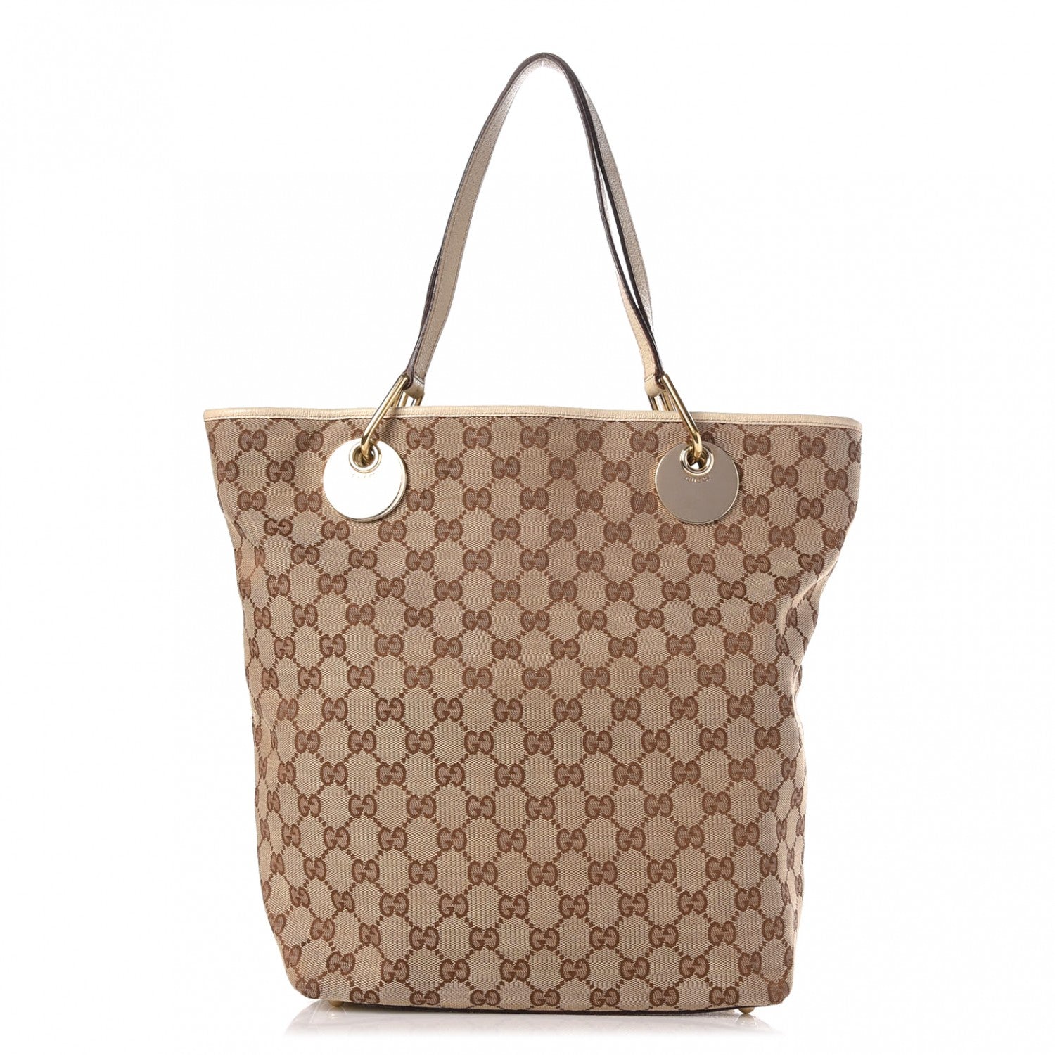 Gucci Monogram Large Eclipse Tote Beige White 1 of 13