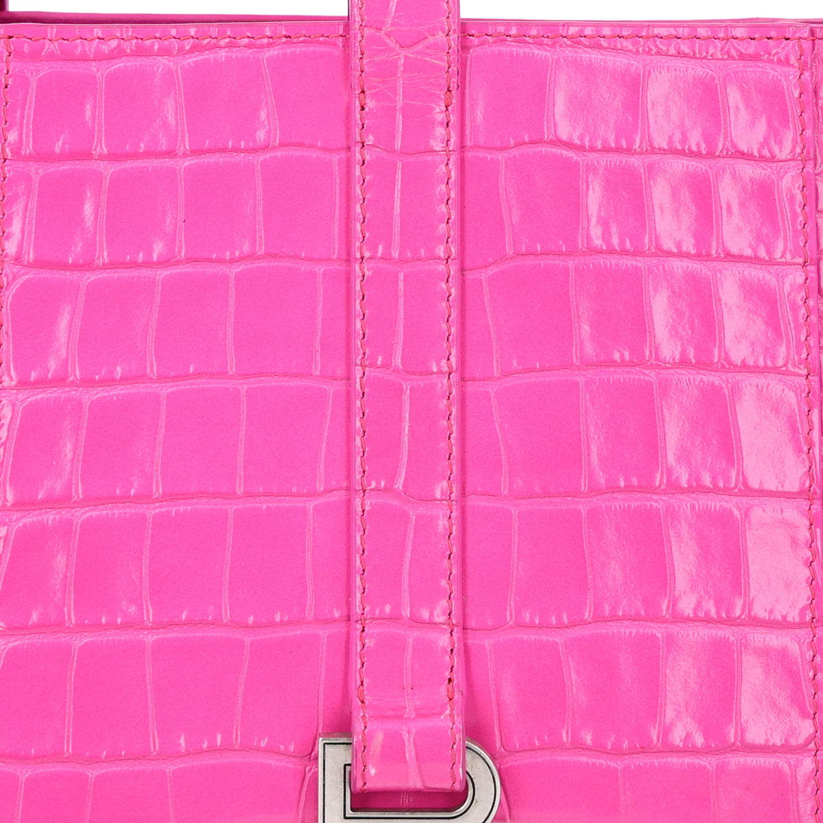 Balenciaga Grained Calfskin XS Hourglass East West Tote Lipstick Pink 8 of 12