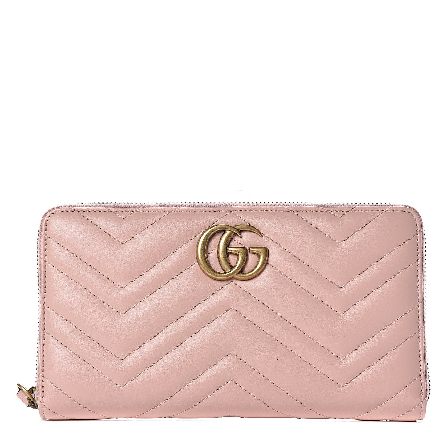 Calfskin Matelasse GG Marmont Zip Around Organizer Wallet Perfect Pink