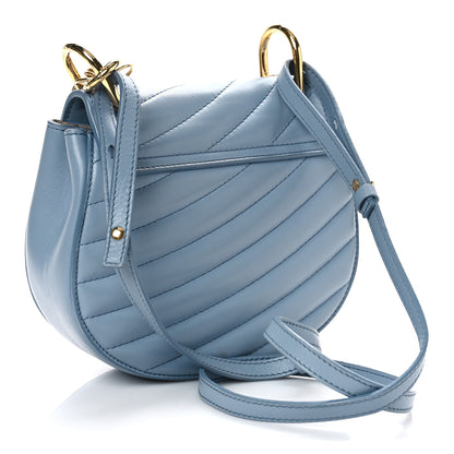 Chloe Calfskin Quilted Mini Drew Bijou Shoulder Bag Washed Blue 3 of 8