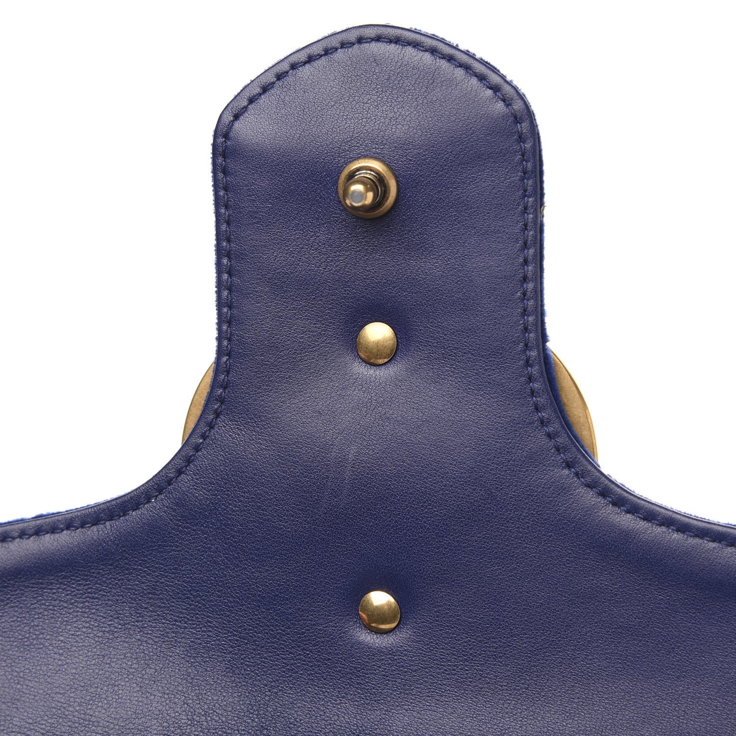 Velvet Matelasse Medium GG Marmont Shoulder Bag Cobalt Blue
