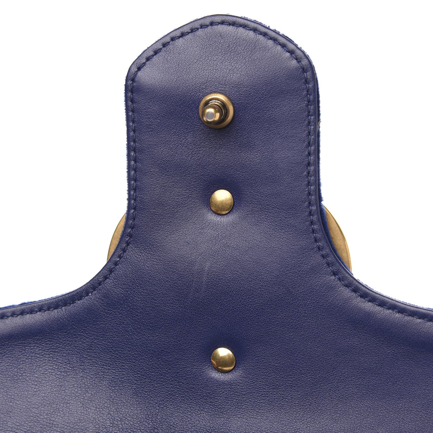 Gucci Velvet Matelasse Medium GG Marmont Shoulder Bag Cobalt Blue 12 of 12