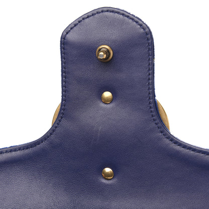 Gucci Velvet Matelasse Medium GG Marmont Shoulder Bag Cobalt Blue 12 of 12