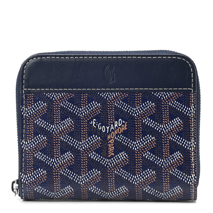 Goyard Goyardine Matignon PM Wallet Navy 1 of 7
