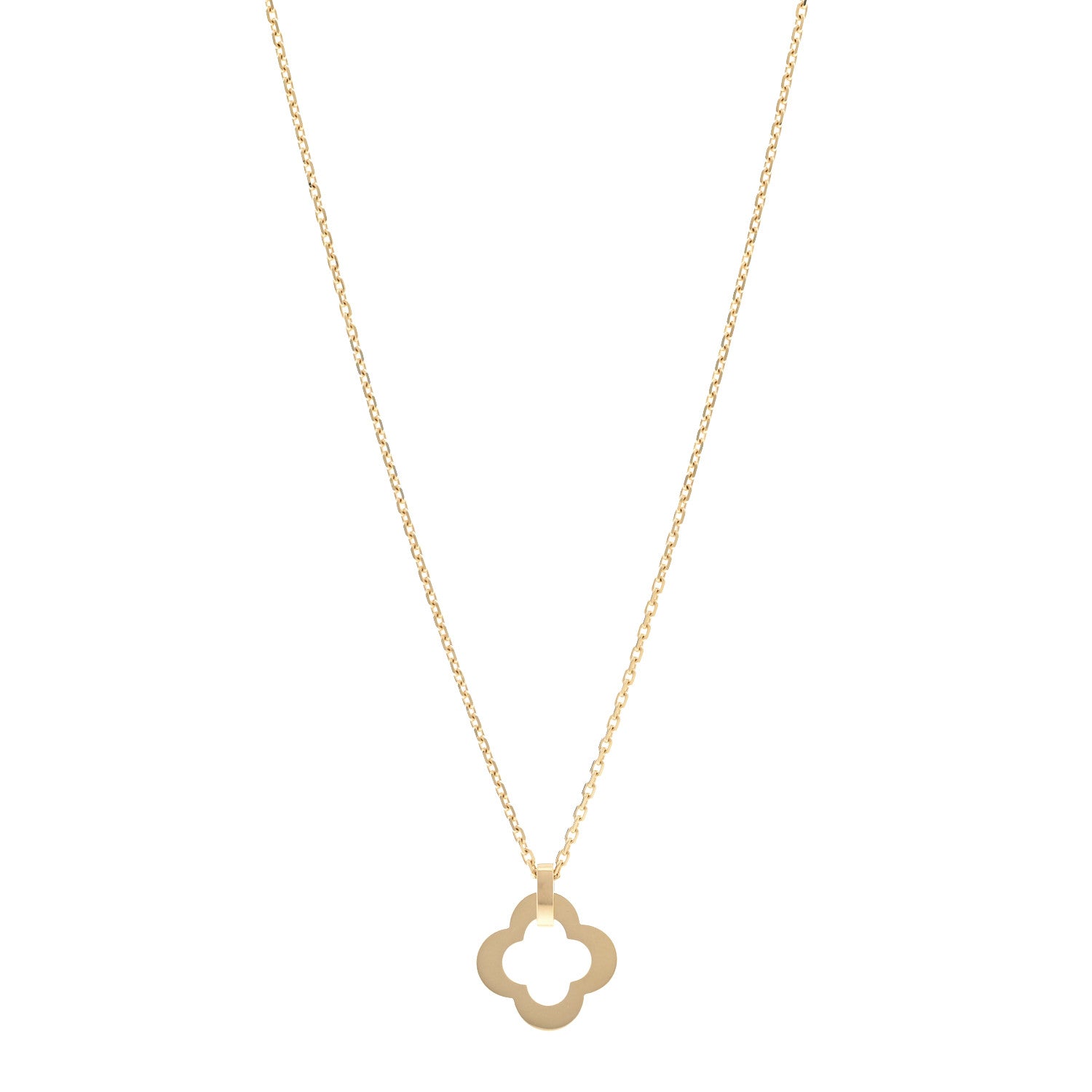 Van Cleef & Arpels 18K Yellow Gold Byzantine Alhambra Pendant Necklace 1 of 6